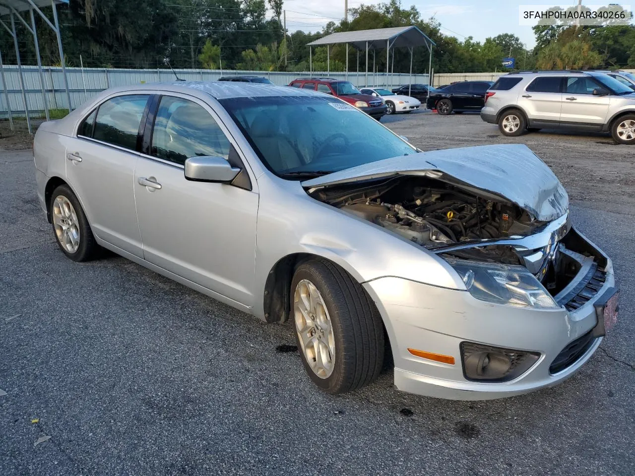 2010 Ford Fusion Se VIN: 3FAHP0HA0AR340266 Lot: 63284074