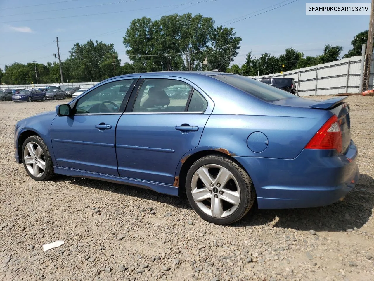 2010 Ford Fusion Sport VIN: 3FAHP0KC8AR193219 Lot: 63937244