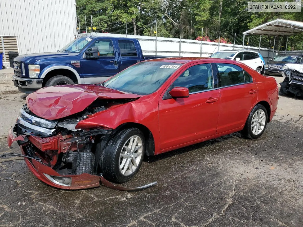 2010 Ford Fusion Se VIN: 3FAHP0HA2AR186921 Lot: 65847364