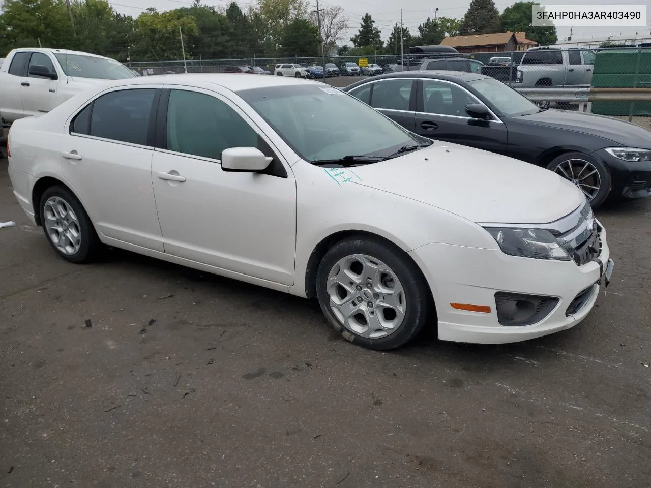 2010 Ford Fusion Se VIN: 3FAHP0HA3AR403490 Lot: 66036564