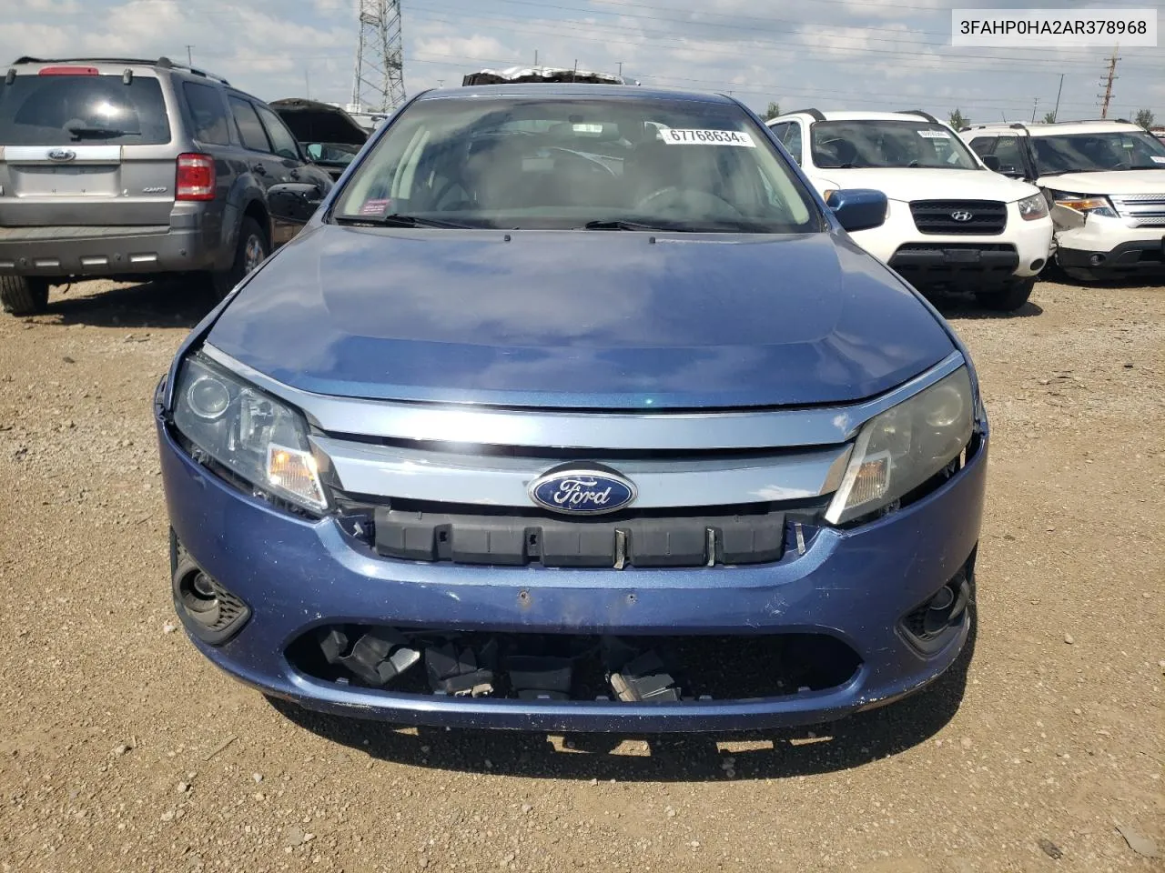 2010 Ford Fusion Se VIN: 3FAHP0HA2AR378968 Lot: 67768634