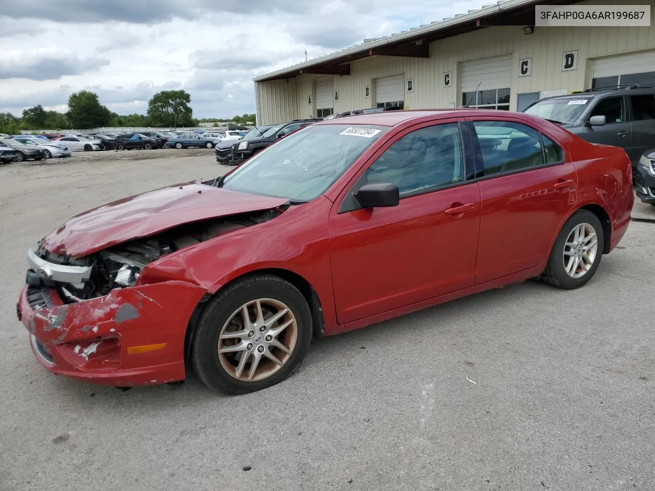 2010 Ford Fusion S VIN: 3FAHP0GA6AR199687 Lot: 68507284