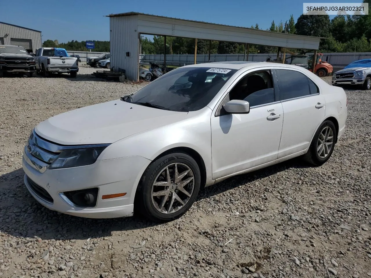 2010 Ford Fusion Sel VIN: 3FAHP0JG3AR302321 Lot: 69275724