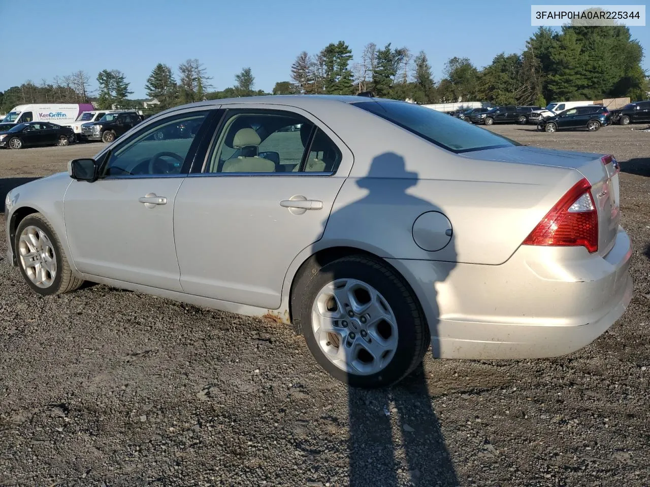 2010 Ford Fusion Se VIN: 3FAHP0HA0AR225344 Lot: 69791274