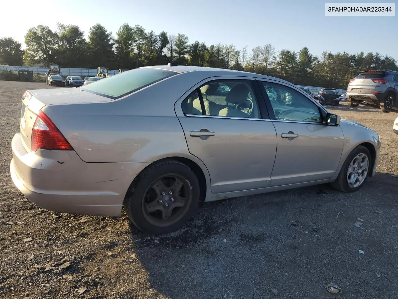 2010 Ford Fusion Se VIN: 3FAHP0HA0AR225344 Lot: 69791274