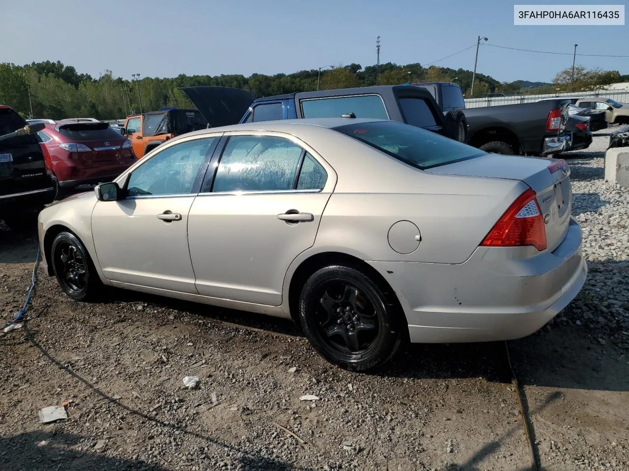 2010 Ford Fusion Se VIN: 3FAHP0HA6AR116435 Lot: 69837864