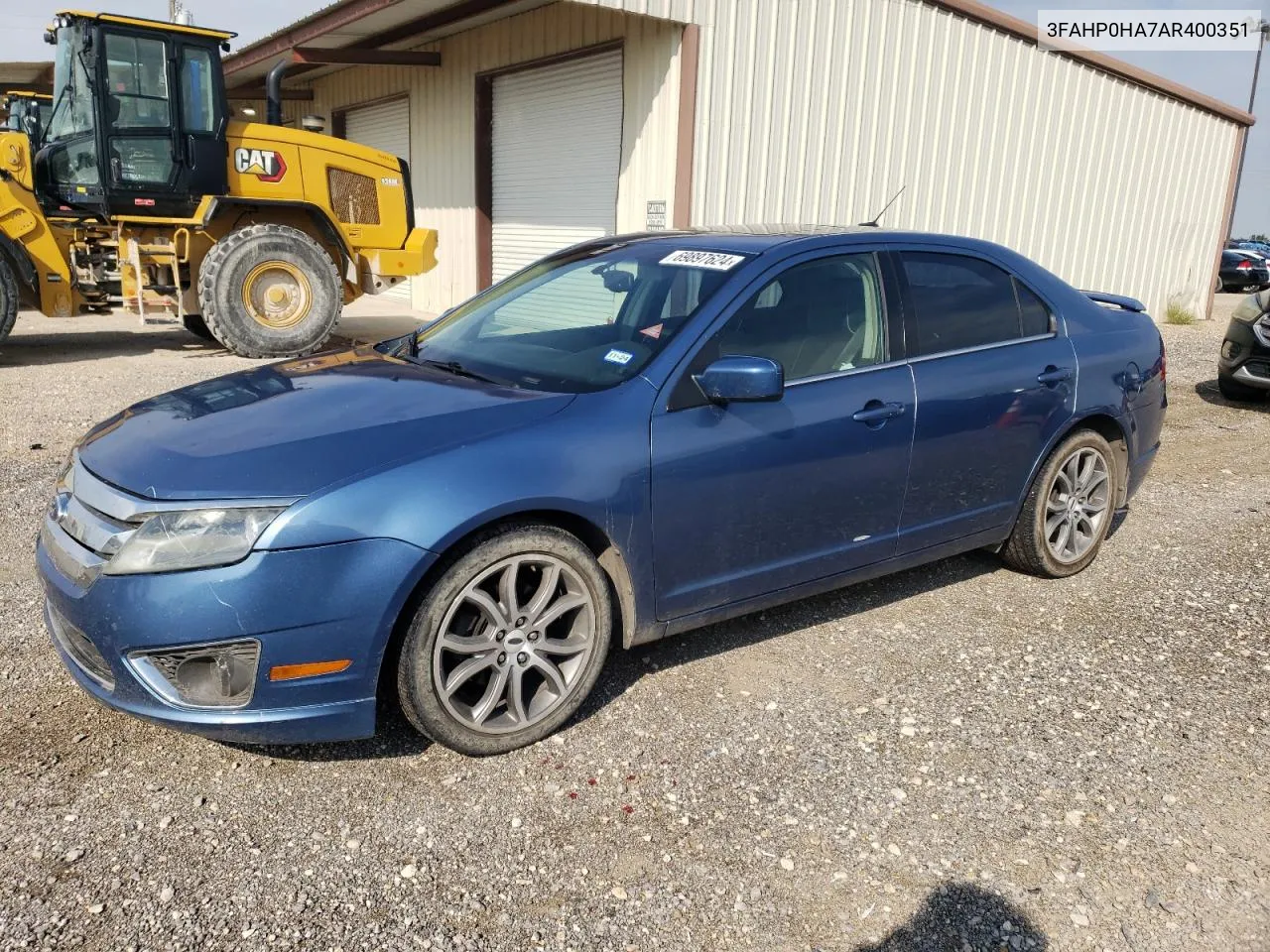 2010 Ford Fusion Se VIN: 3FAHP0HA7AR400351 Lot: 69897624