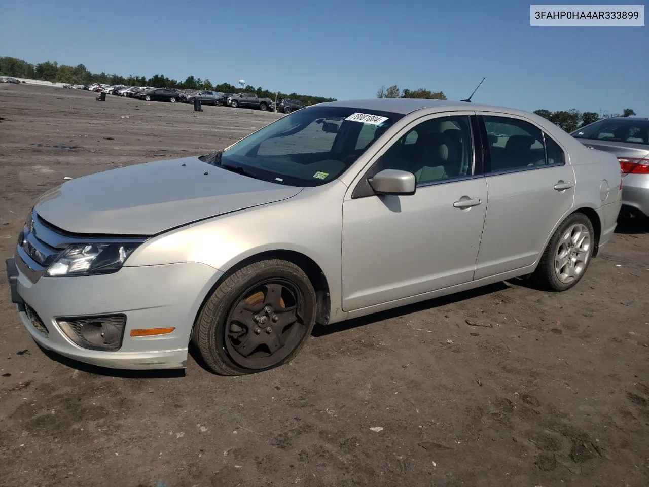 2010 Ford Fusion Se VIN: 3FAHP0HA4AR333899 Lot: 70081004