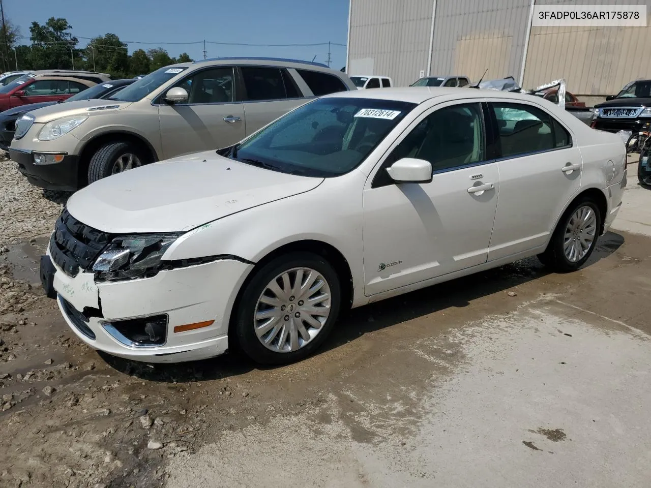 2010 Ford Fusion Hybrid VIN: 3FADP0L36AR175878 Lot: 70312614