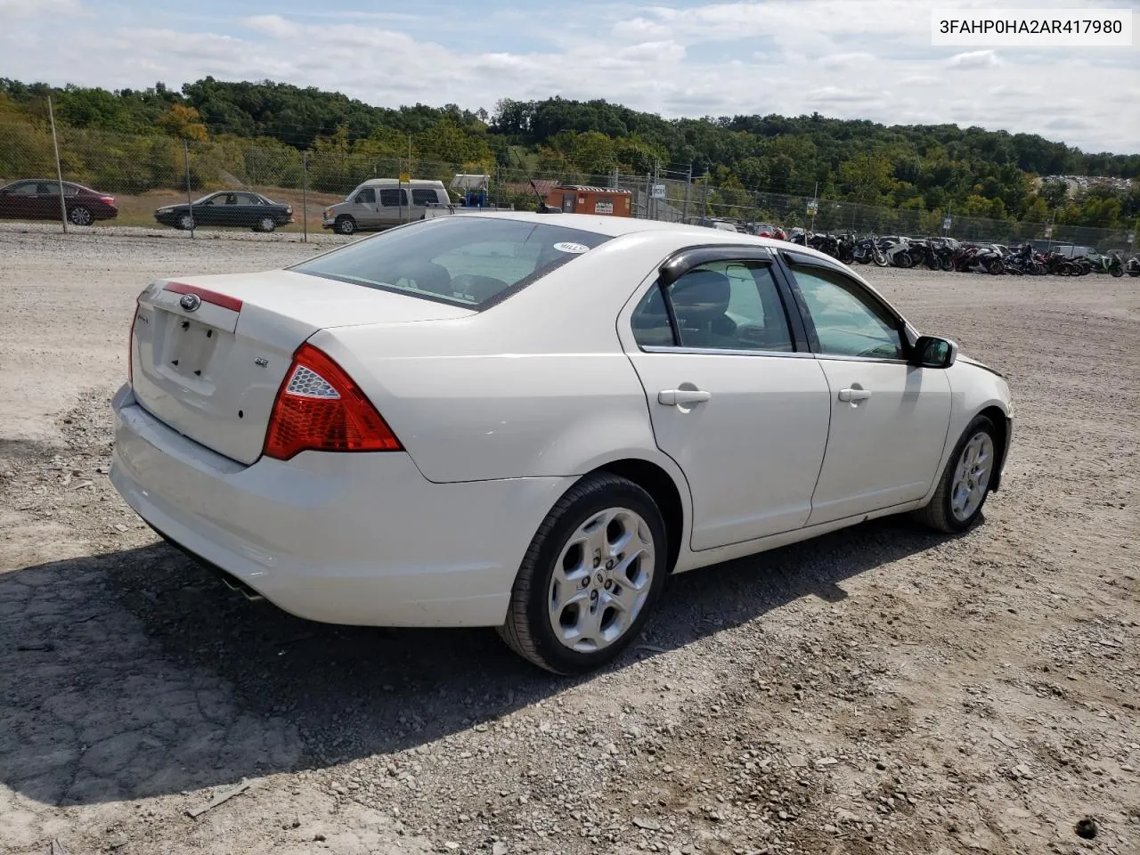 2010 Ford Fusion Se VIN: 3FAHP0HA2AR417980 Lot: 70409494