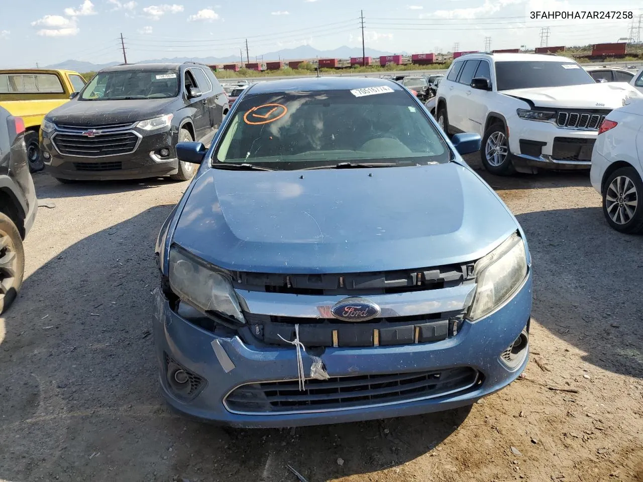 2010 Ford Fusion Se VIN: 3FAHP0HA7AR247258 Lot: 70516774