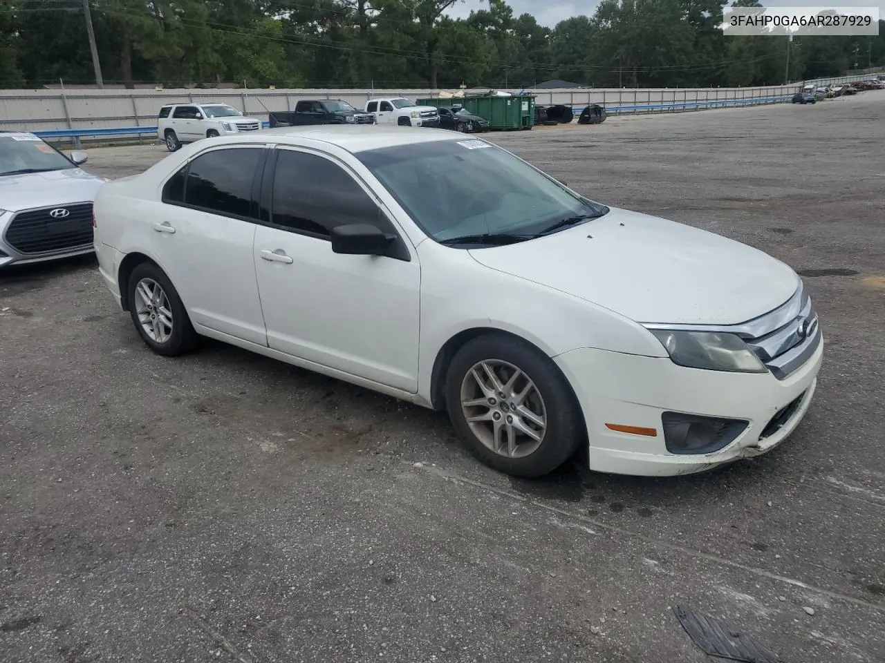 2010 Ford Fusion S VIN: 3FAHP0GA6AR287929 Lot: 70800674