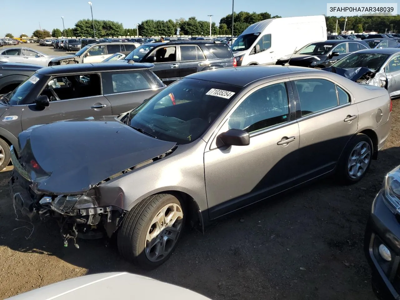 2010 Ford Fusion Se VIN: 3FAHP0HA7AR348039 Lot: 71035254