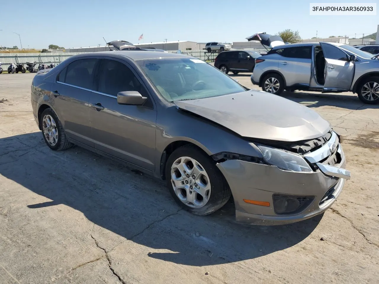 2010 Ford Fusion Se VIN: 3FAHP0HA3AR360933 Lot: 72546534