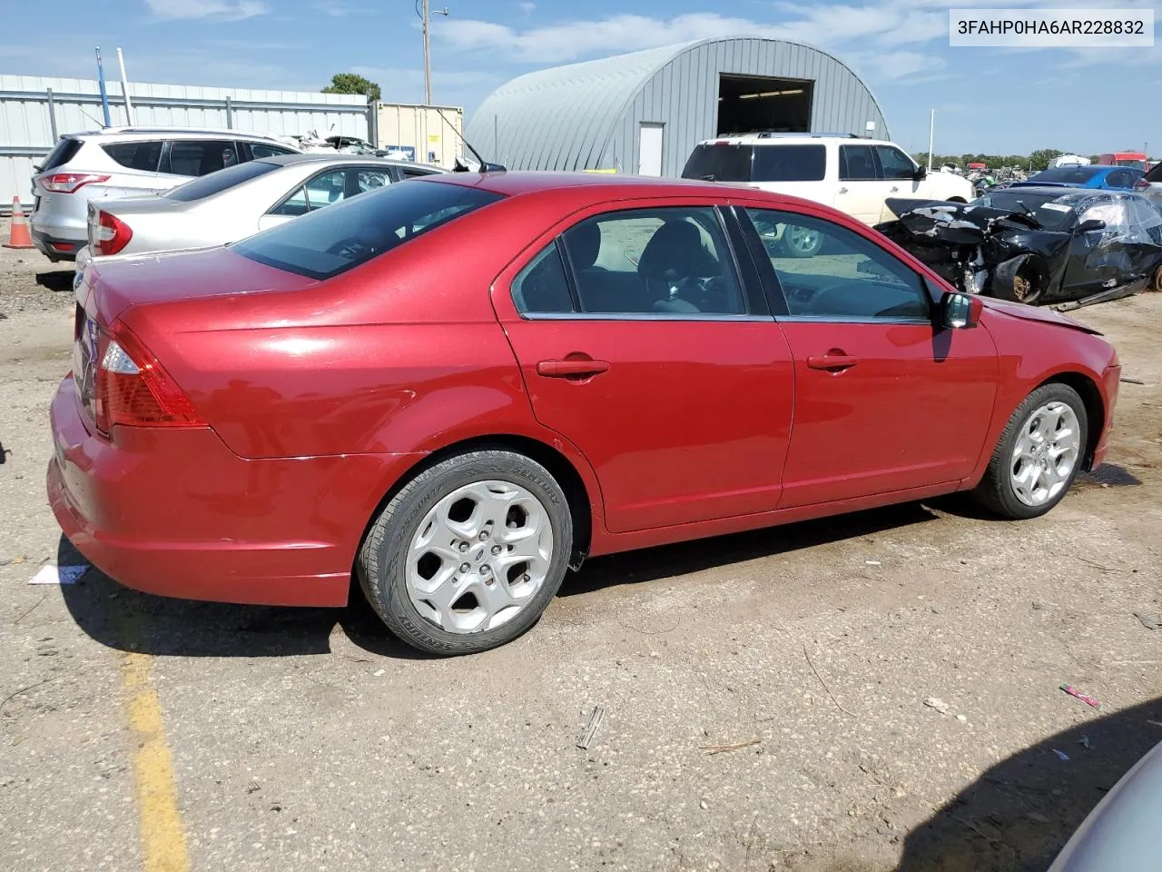 2010 Ford Fusion Se VIN: 3FAHP0HA6AR228832 Lot: 72556674