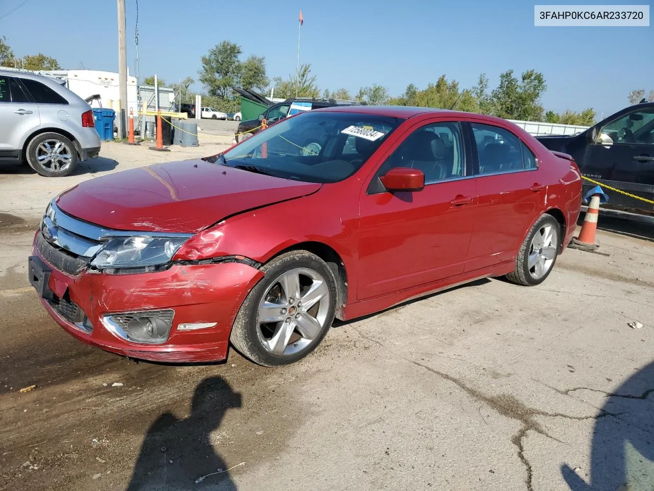 2010 Ford Fusion Sport VIN: 3FAHP0KC6AR233720 Lot: 72580034