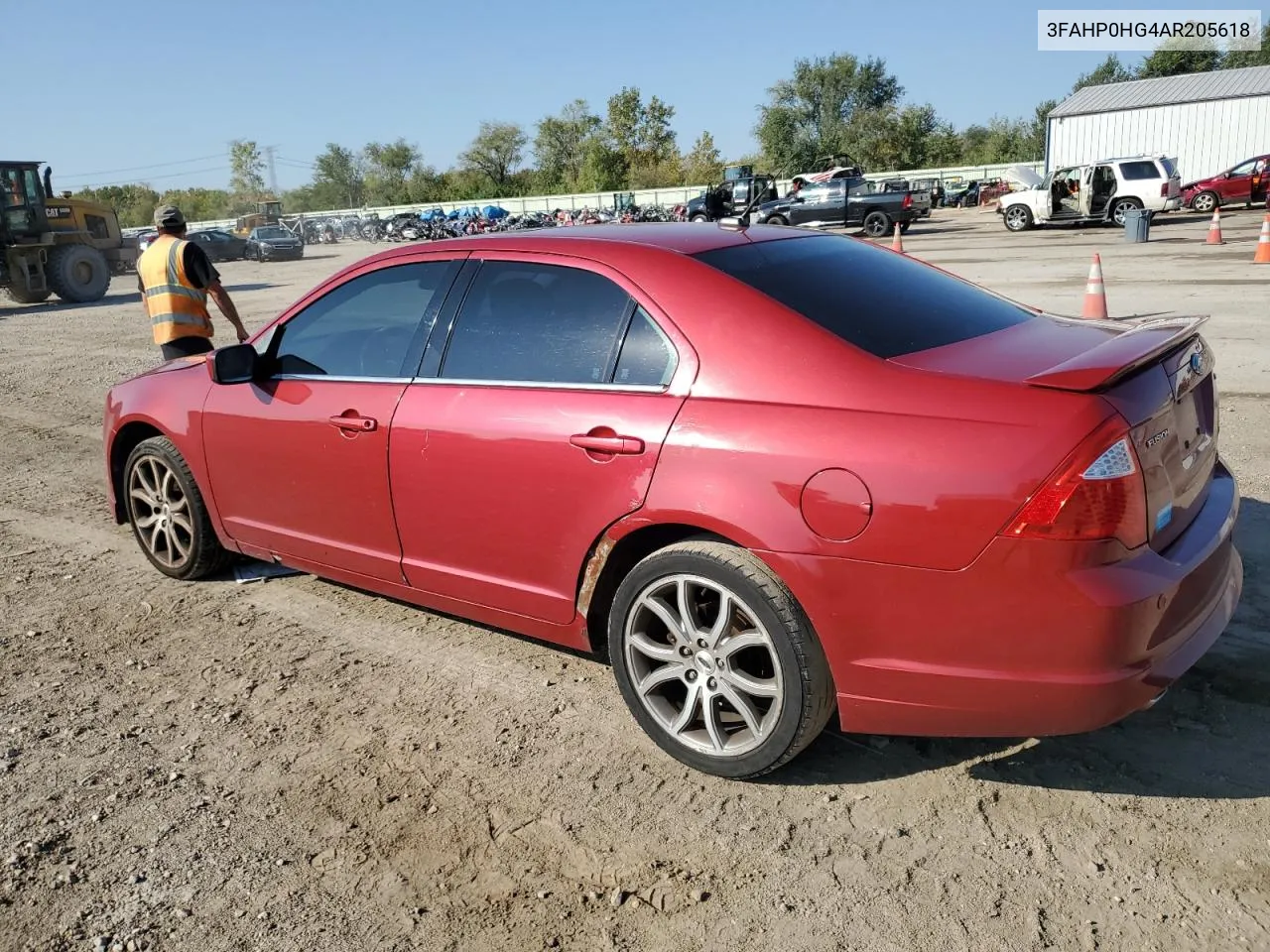 2010 Ford Fusion Se VIN: 3FAHP0HG4AR205618 Lot: 72613034