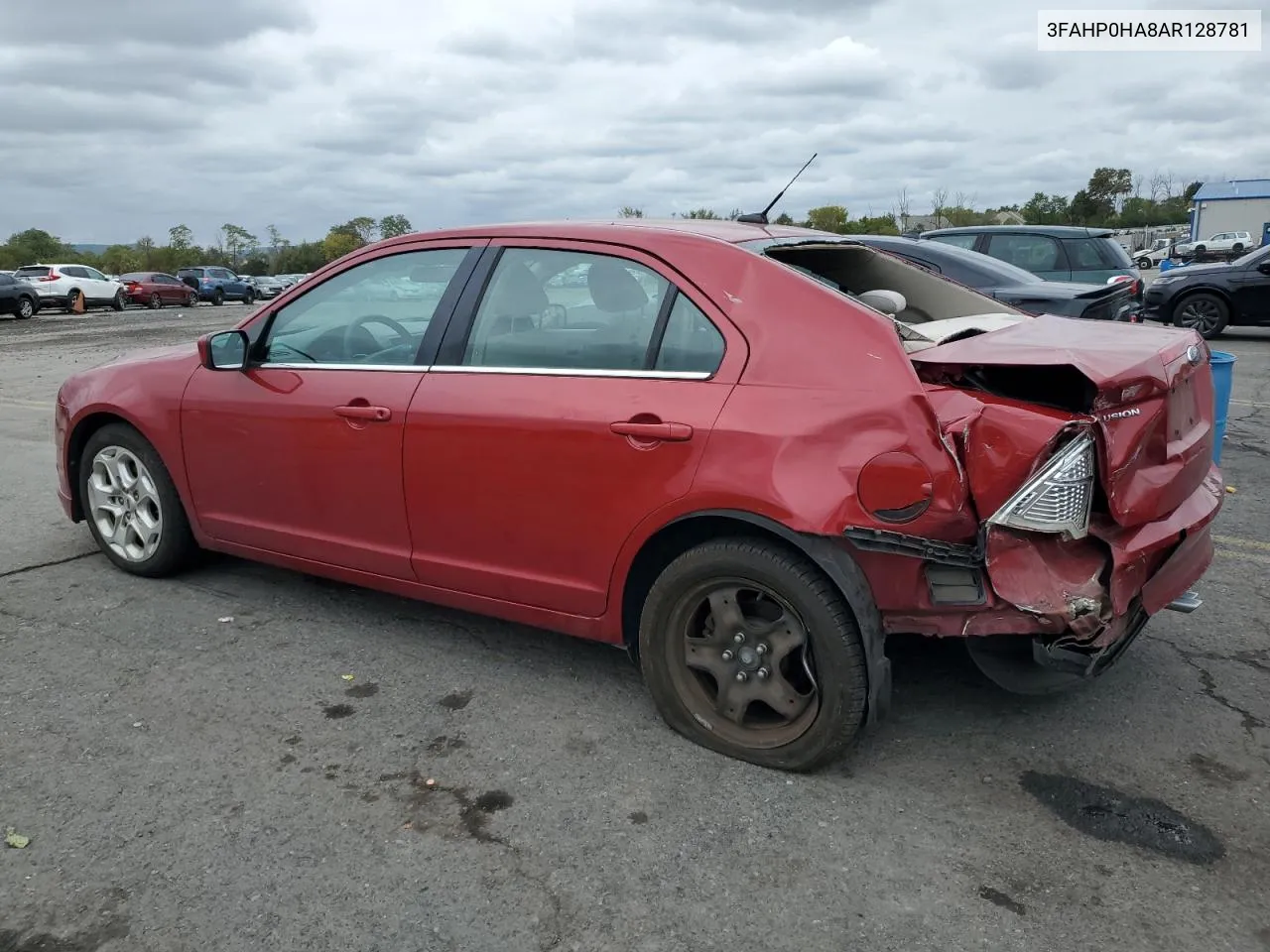 2010 Ford Fusion Se VIN: 3FAHP0HA8AR128781 Lot: 72829344