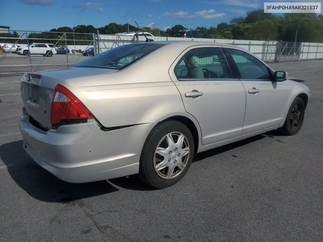 2010 Ford Fusion Se VIN: 3FAHP0HA9AR321537 Lot: 72991354