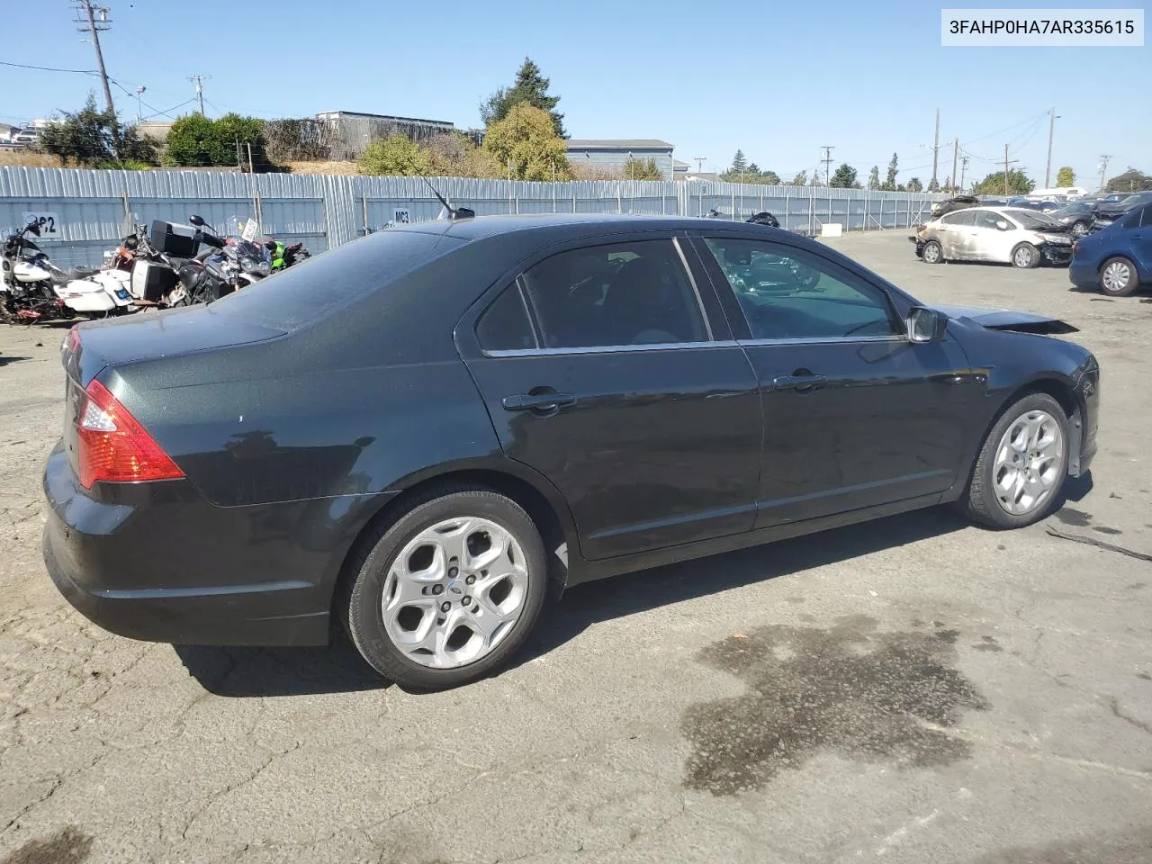 2010 Ford Fusion Se VIN: 3FAHP0HA7AR335615 Lot: 73652654