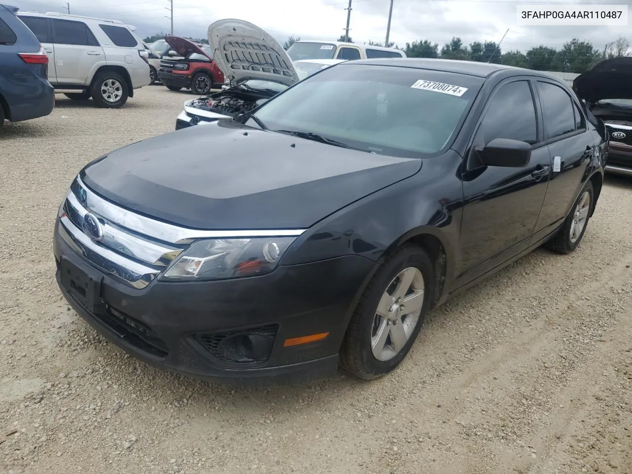 2010 Ford Fusion S VIN: 3FAHP0GA4AR110487 Lot: 73708074