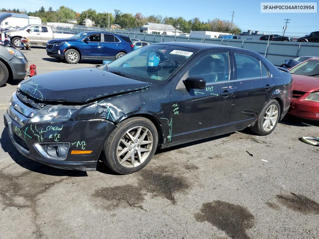 2010 Ford Fusion Sel VIN: 3FAHP0CG4AR103954 Lot: 74693204