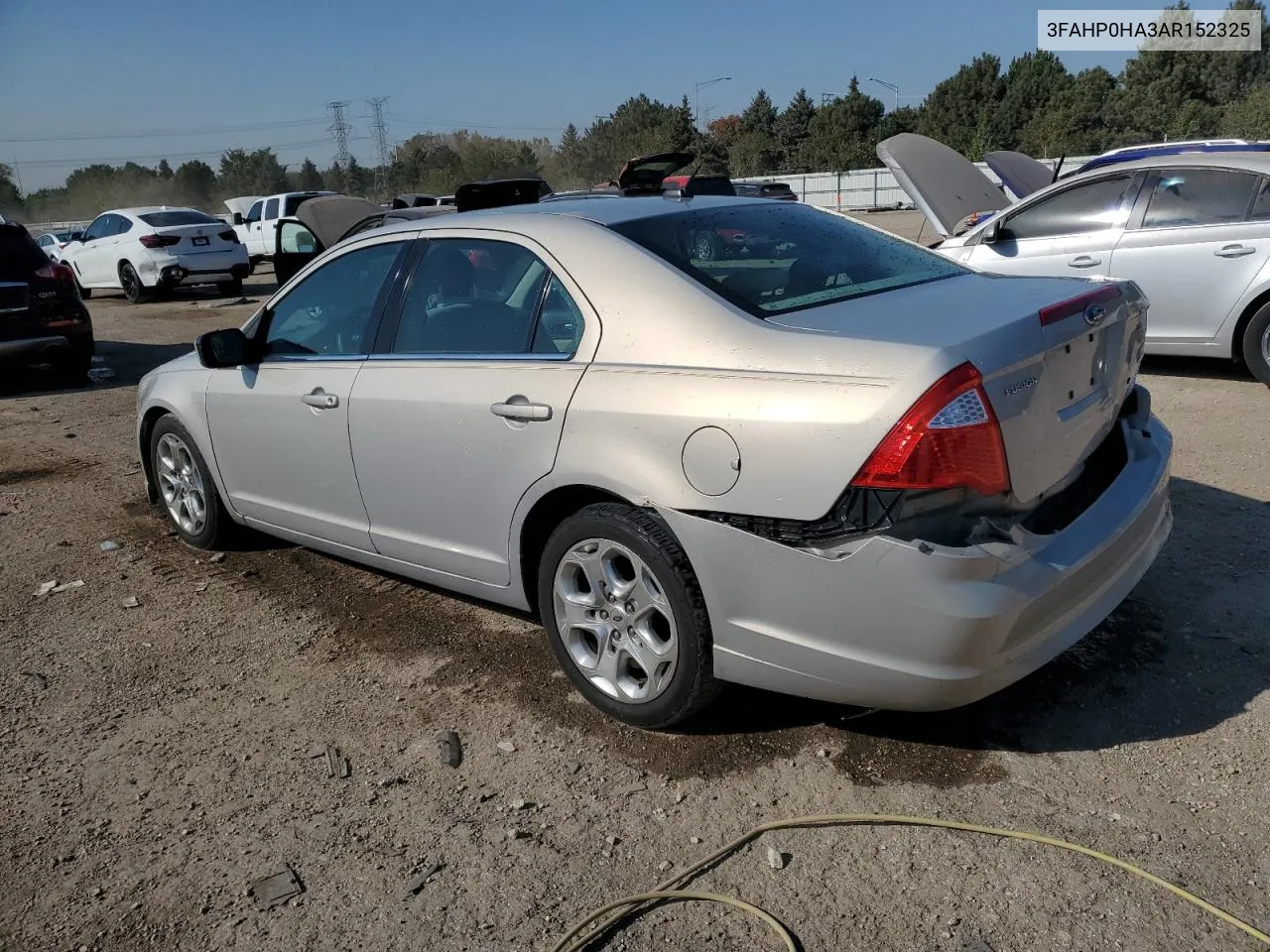 2010 Ford Fusion Se VIN: 3FAHP0HA3AR152325 Lot: 74782374