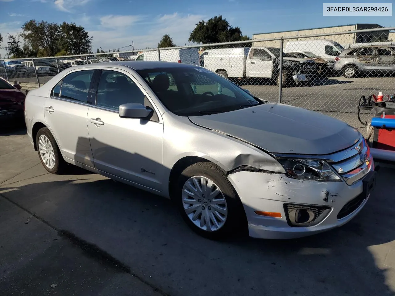 2010 Ford Fusion Hybrid VIN: 3FADP0L35AR298426 Lot: 75354824