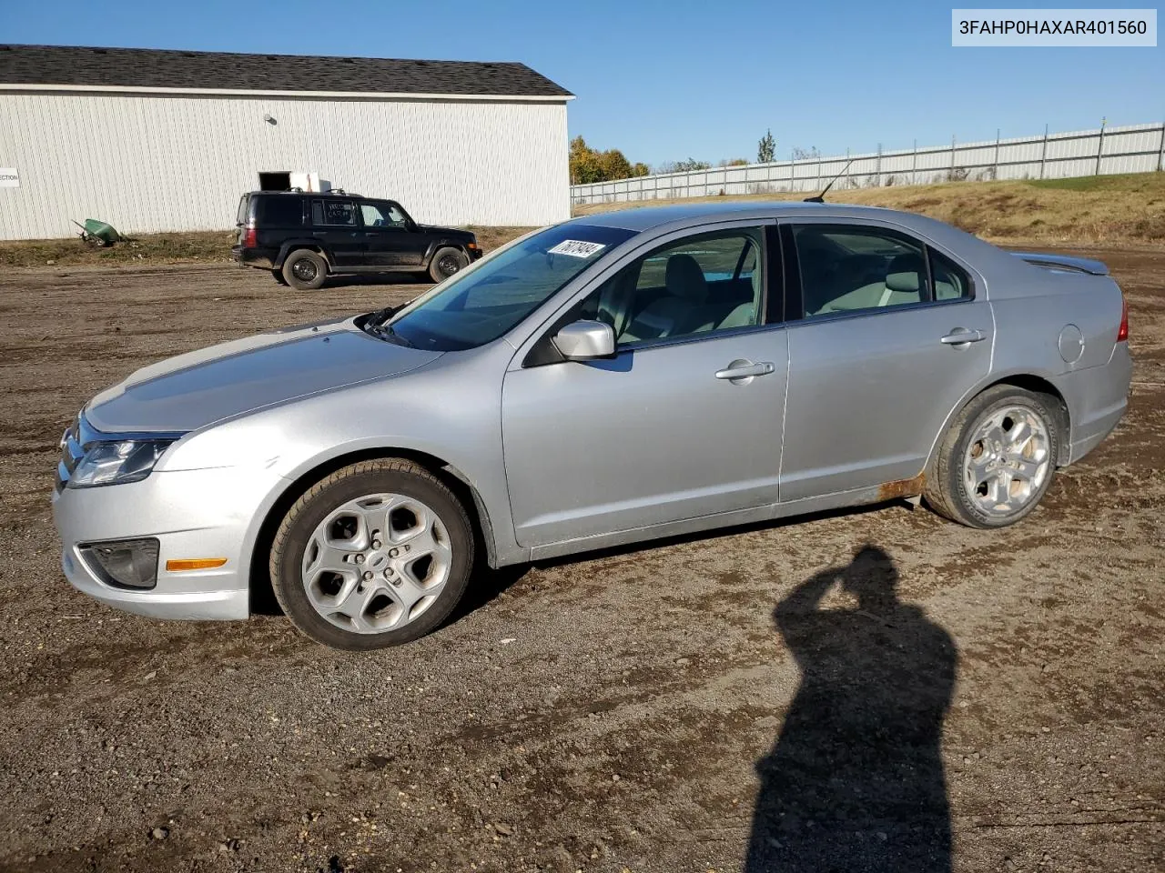 2010 Ford Fusion Se VIN: 3FAHP0HAXAR401560 Lot: 76078484