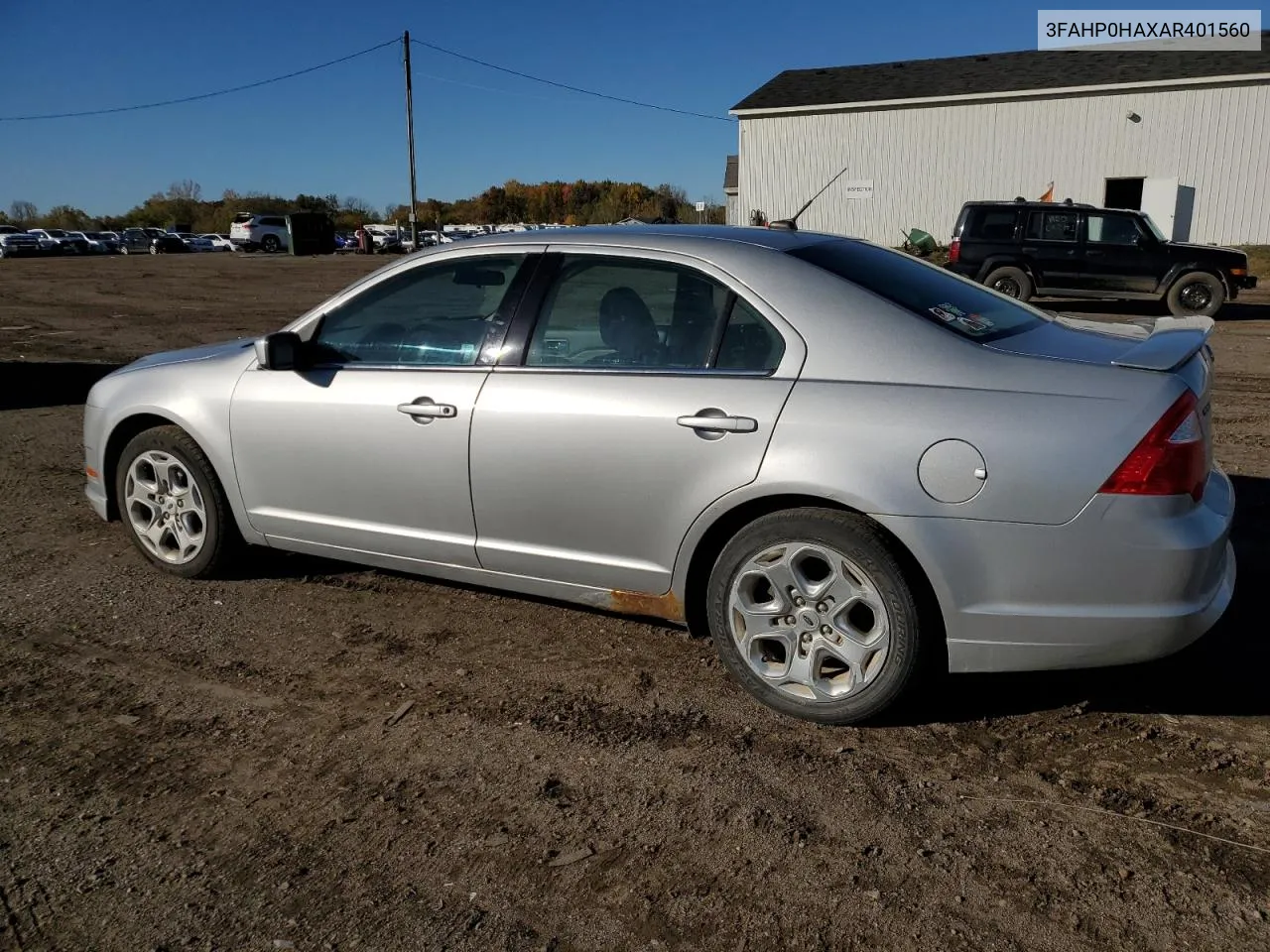 2010 Ford Fusion Se VIN: 3FAHP0HAXAR401560 Lot: 76078484