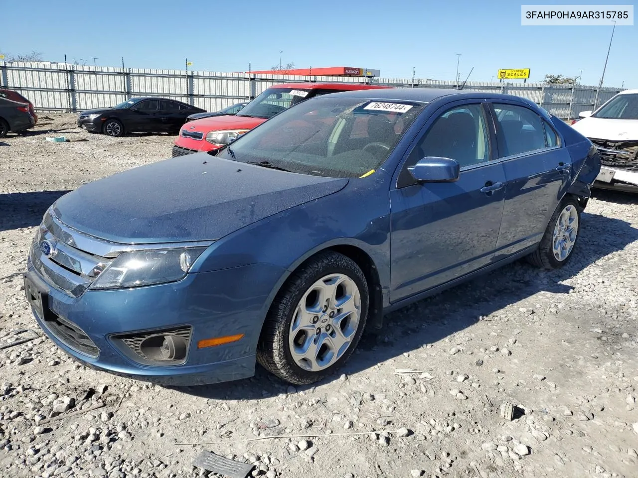 2010 Ford Fusion Se VIN: 3FAHP0HA9AR315785 Lot: 76248744