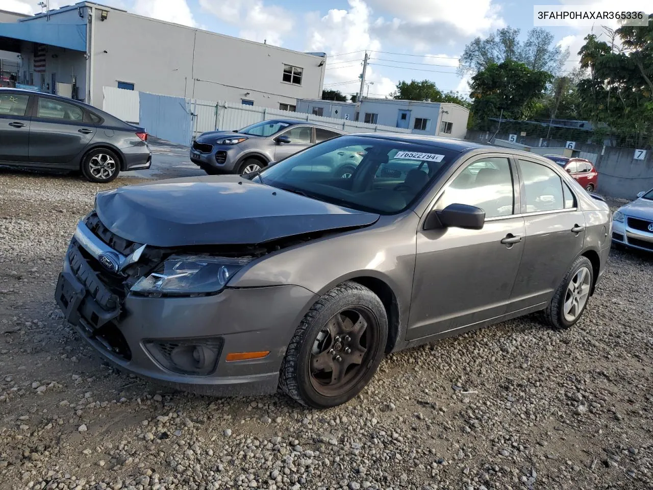 2010 Ford Fusion Se VIN: 3FAHP0HAXAR365336 Lot: 76522794