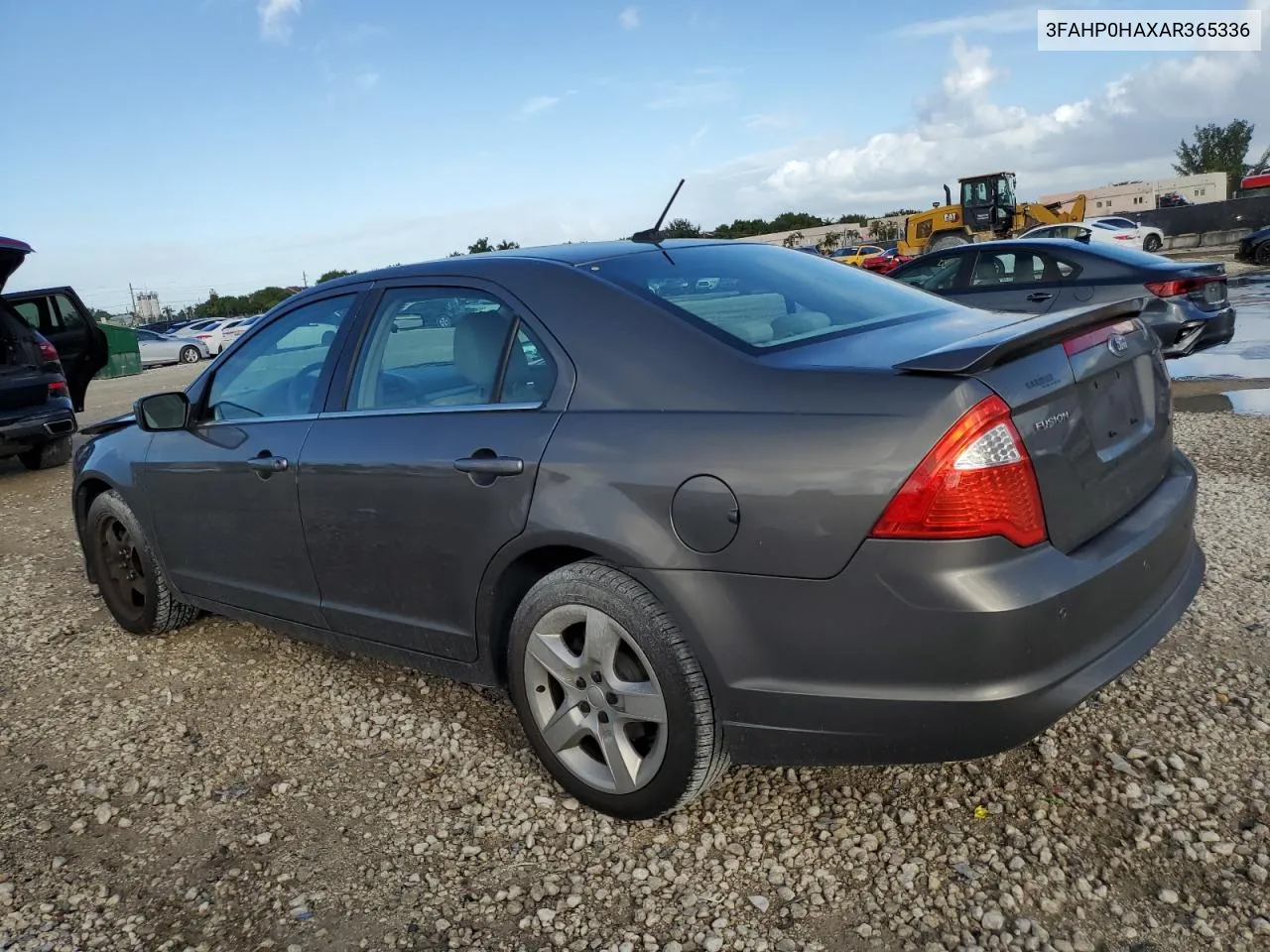 2010 Ford Fusion Se VIN: 3FAHP0HAXAR365336 Lot: 76522794