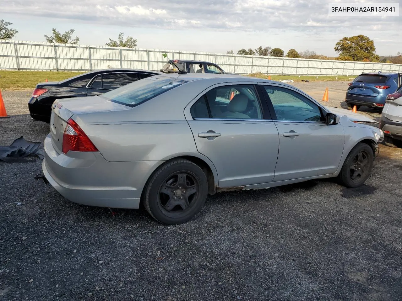 2010 Ford Fusion Se VIN: 3FAHP0HA2AR154941 Lot: 77159864