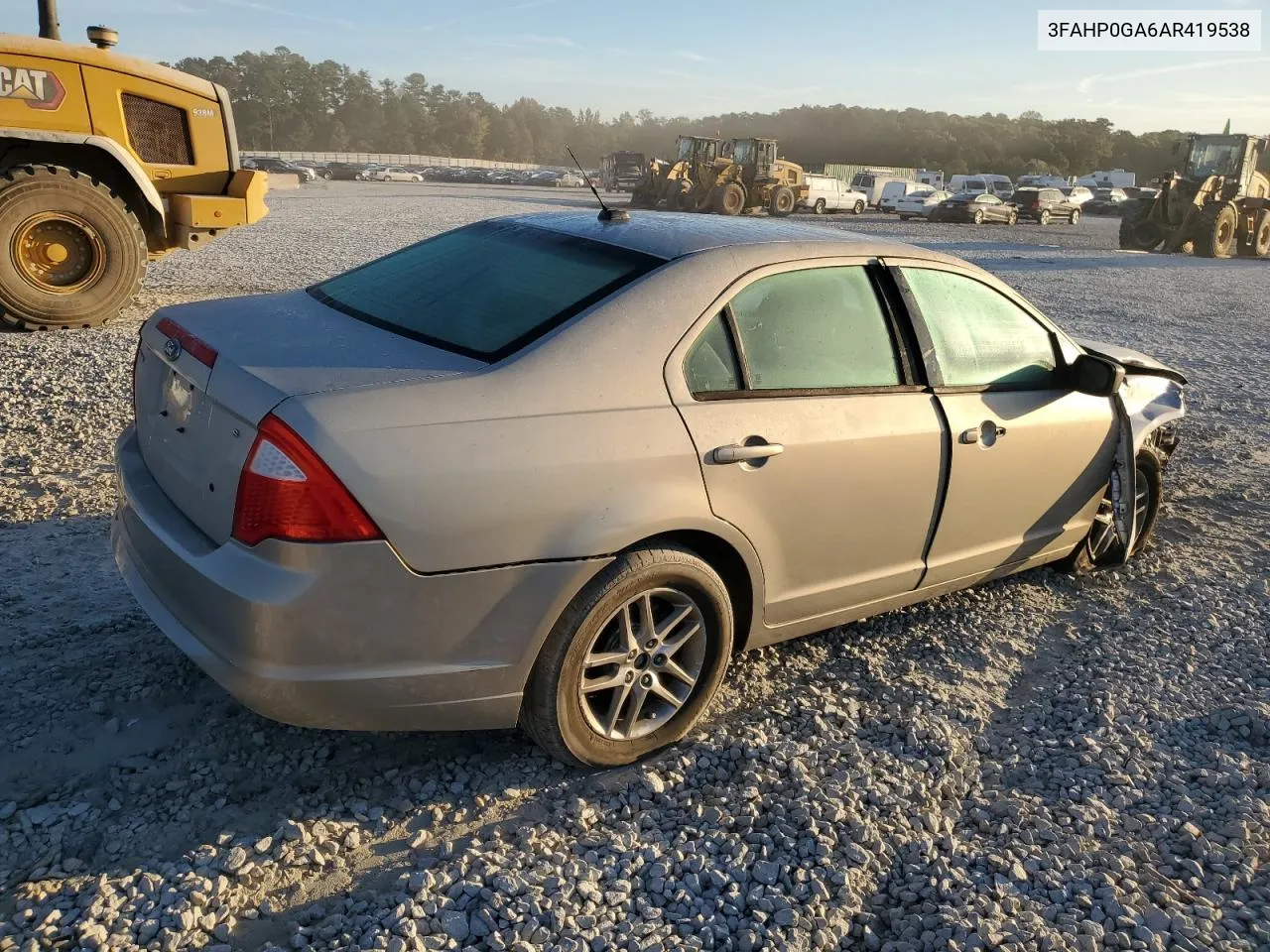 2010 Ford Fusion S VIN: 3FAHP0GA6AR419538 Lot: 77858594