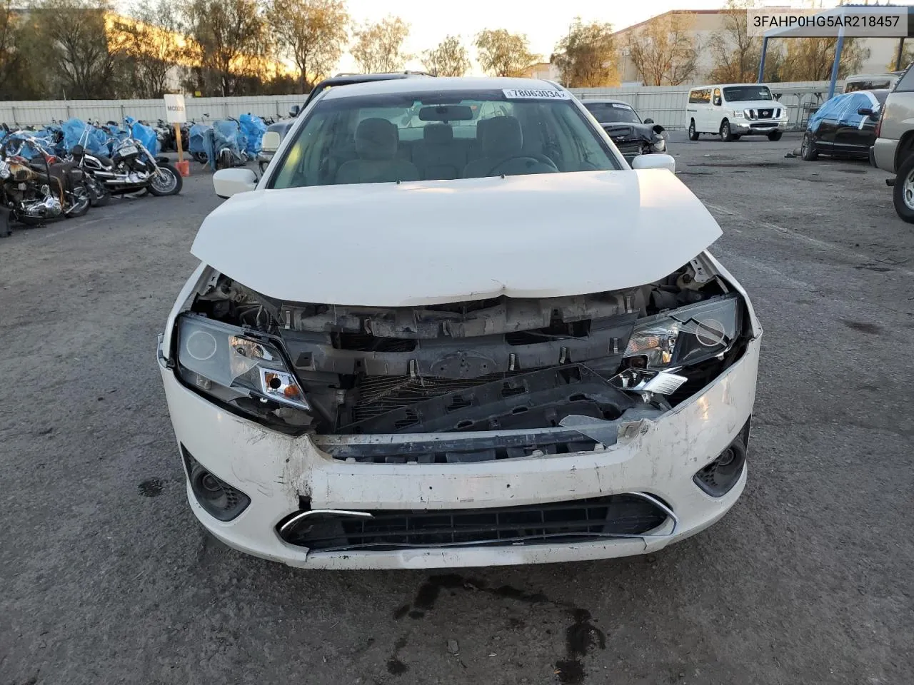 2010 Ford Fusion Se VIN: 3FAHP0HG5AR218457 Lot: 78063034