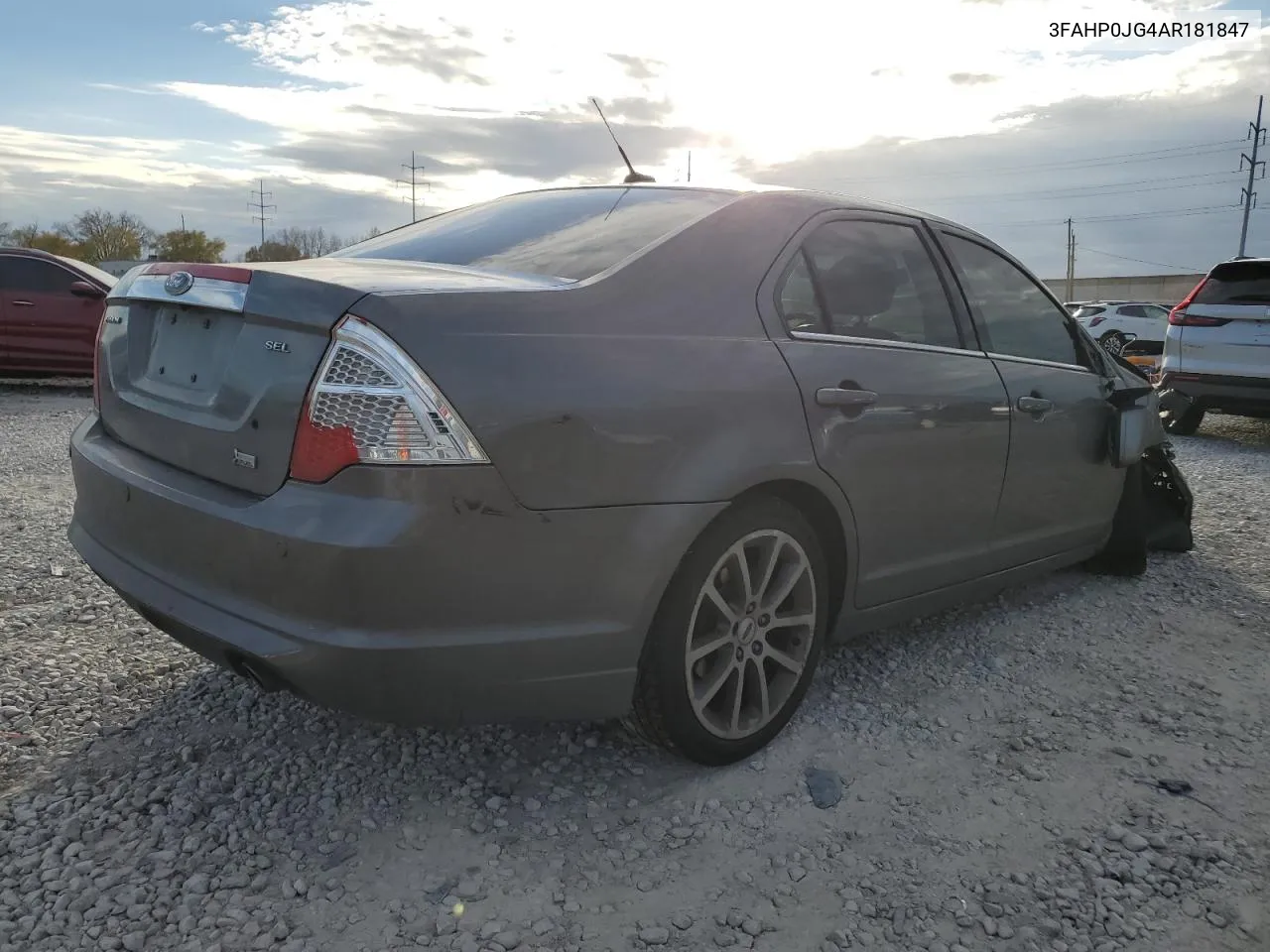 2010 Ford Fusion Sel VIN: 3FAHP0JG4AR181847 Lot: 79023024