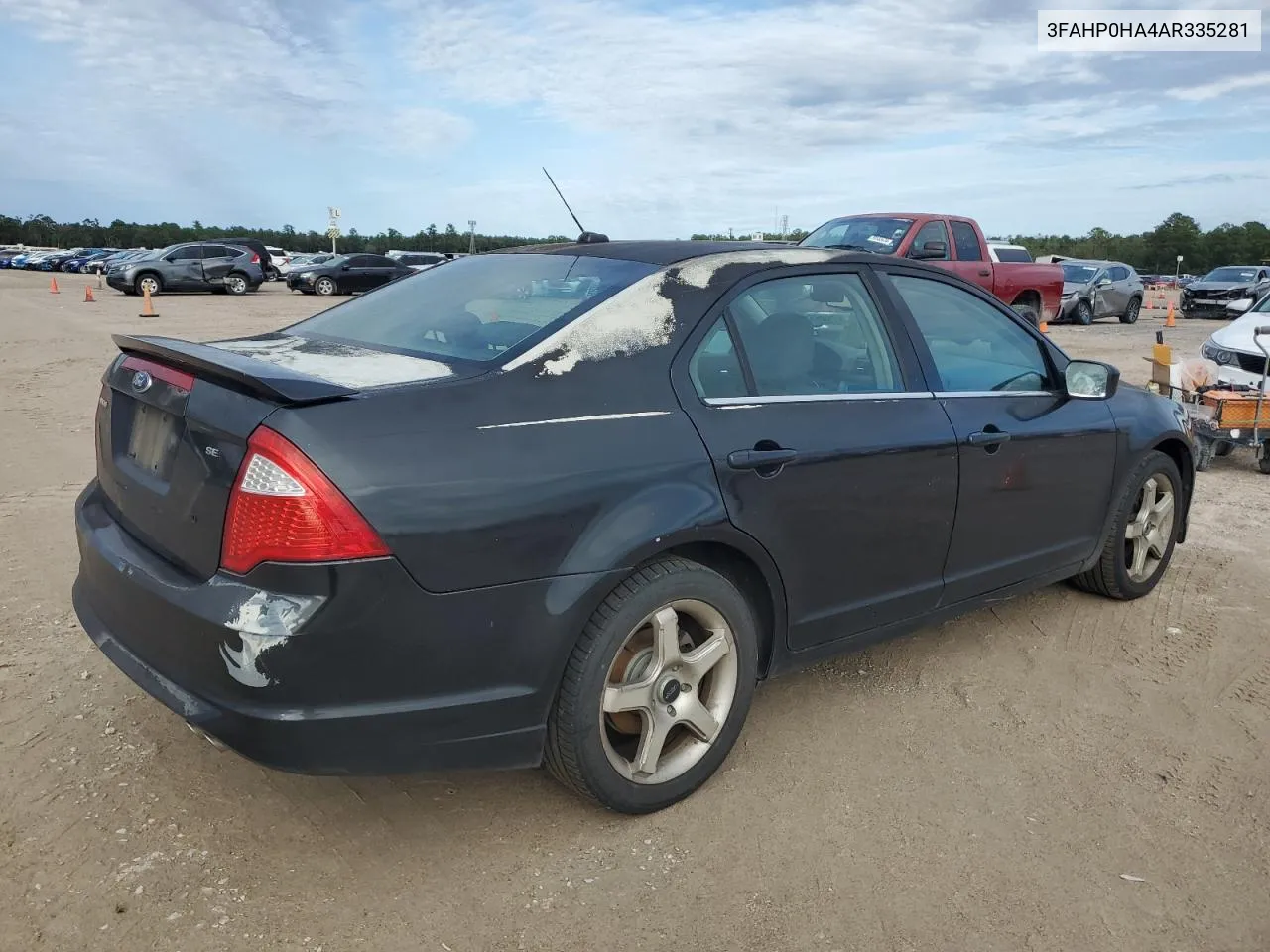 2010 Ford Fusion Se VIN: 3FAHP0HA4AR335281 Lot: 79465224