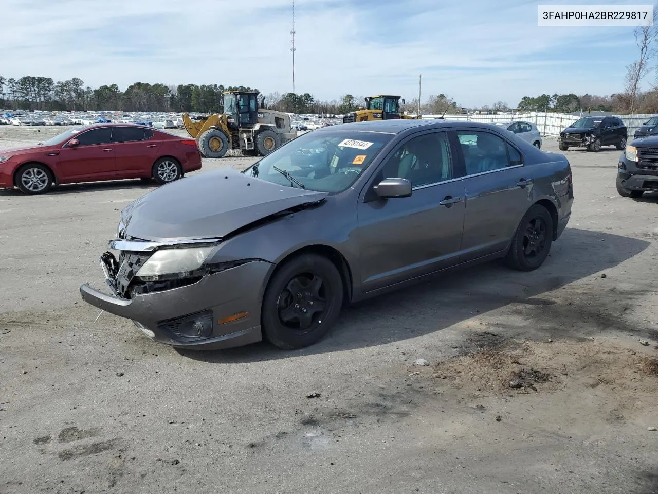 2011 Ford Fusion Se VIN: 3FAHP0HA2BR229817 Lot: 43781644