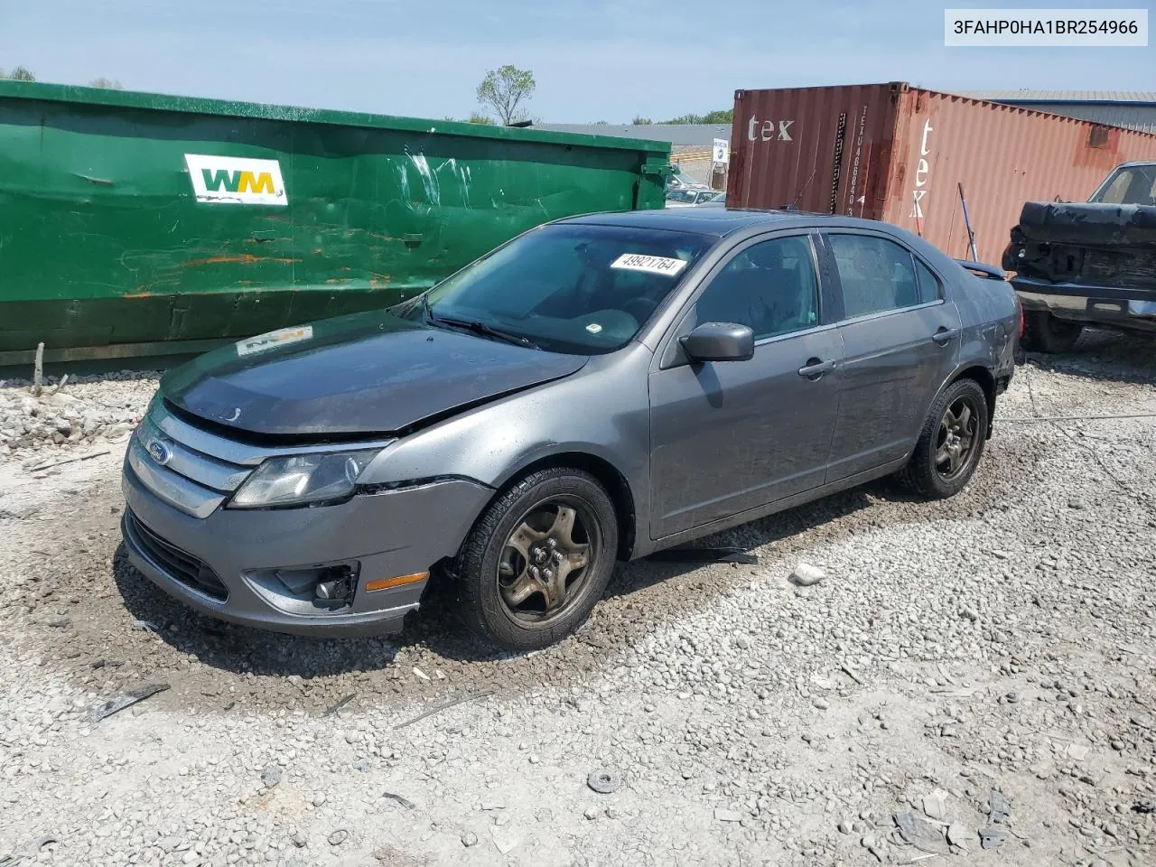 2011 Ford Fusion Se VIN: 3FAHP0HA1BR254966 Lot: 49921764