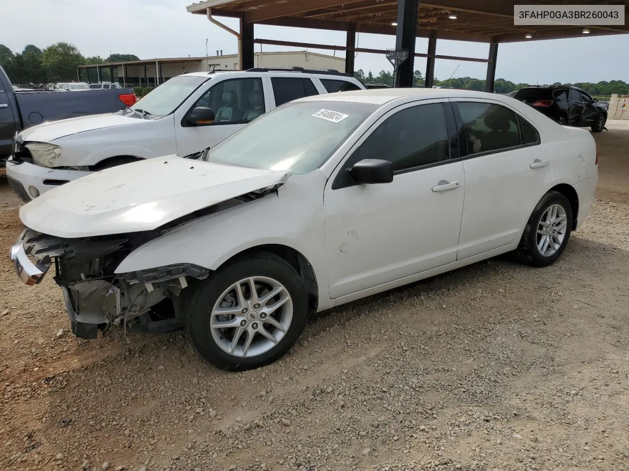 2011 Ford Fusion S VIN: 3FAHP0GA3BR260043 Lot: 59488824