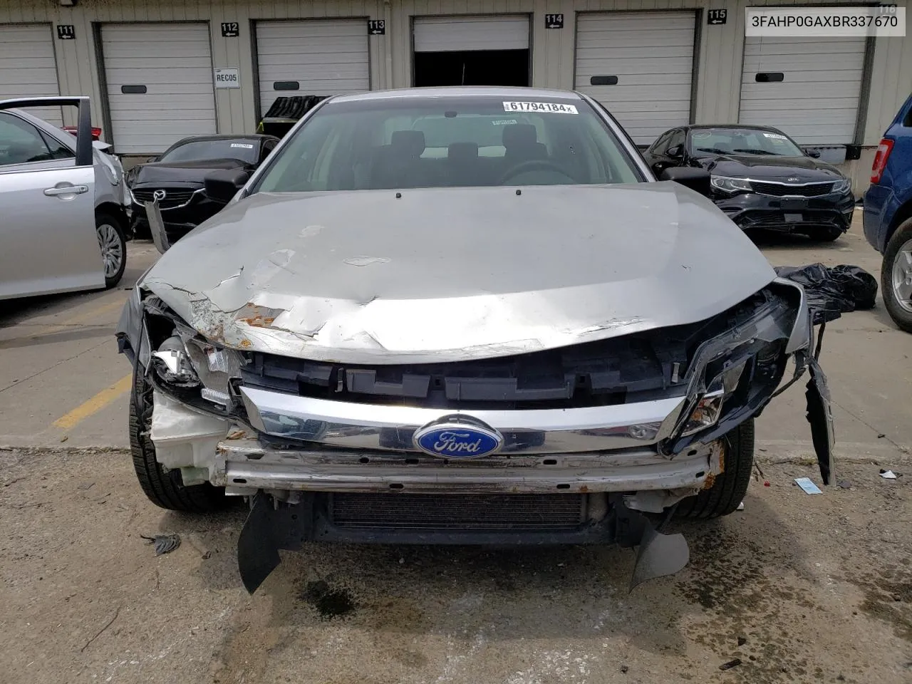 2011 Ford Fusion S VIN: 3FAHP0GAXBR337670 Lot: 61794184