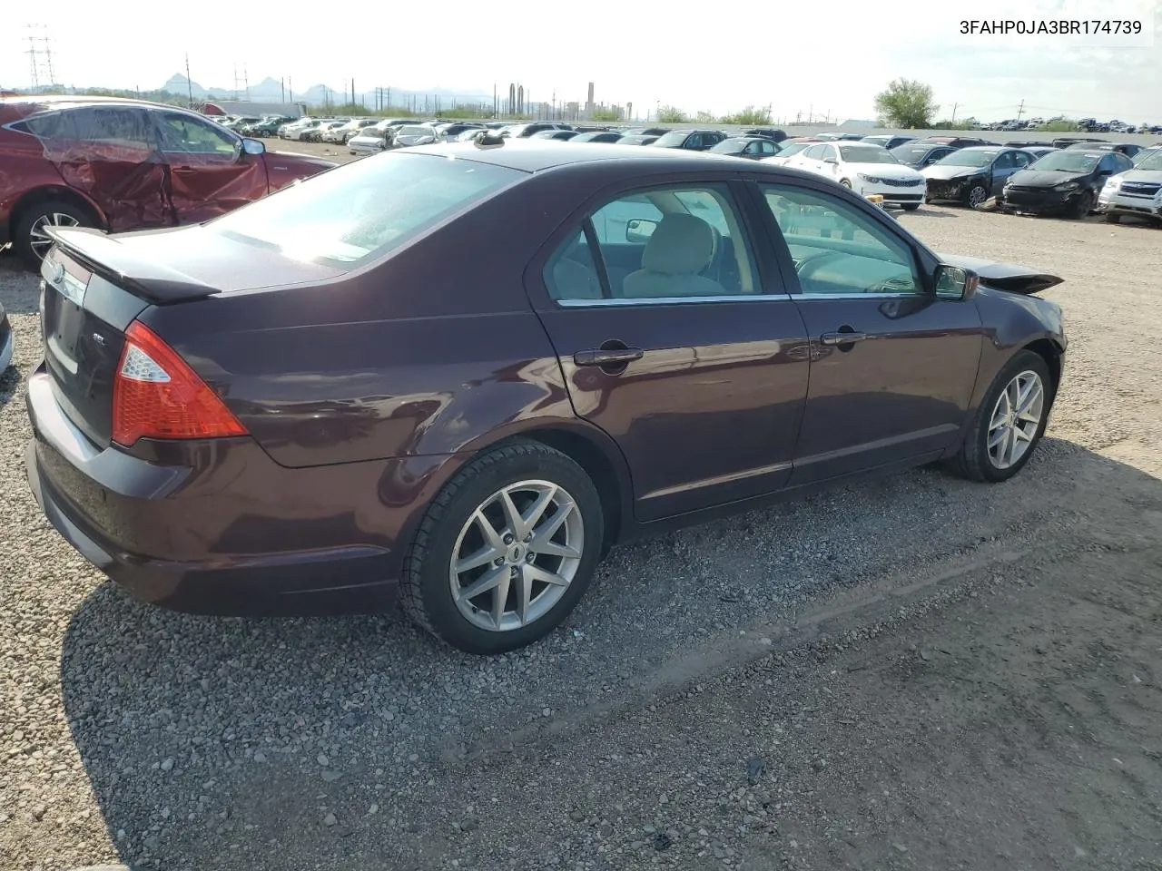 2011 Ford Fusion Sel VIN: 3FAHP0JA3BR174739 Lot: 64167264