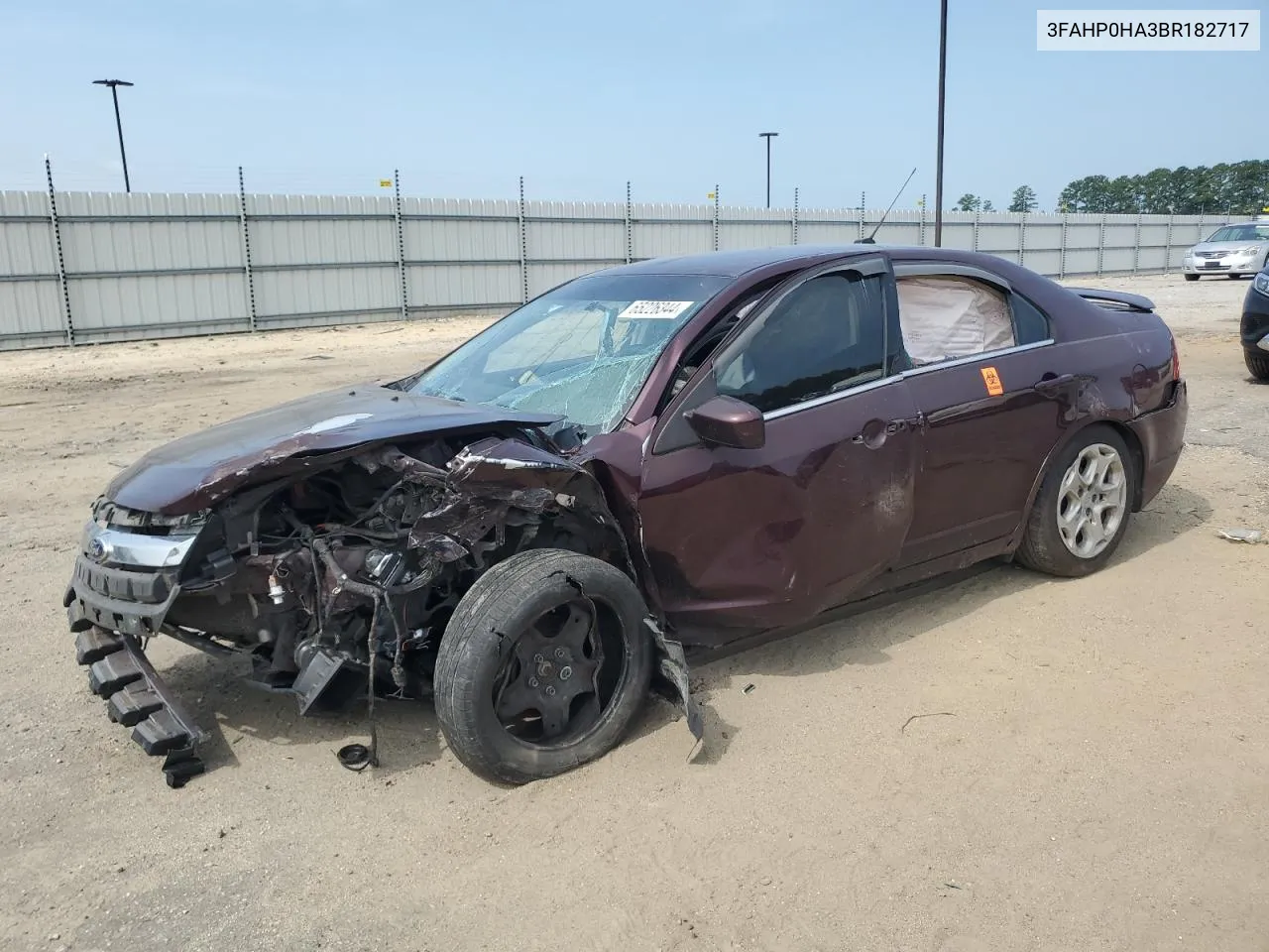 2011 Ford Fusion Se VIN: 3FAHP0HA3BR182717 Lot: 65226344