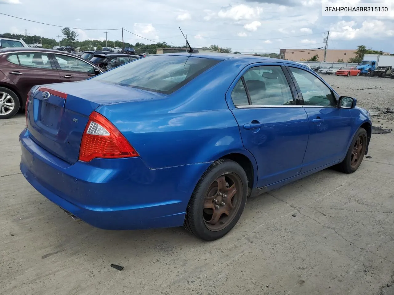 2011 Ford Fusion Se VIN: 3FAHP0HA8BR315150 Lot: 65575044