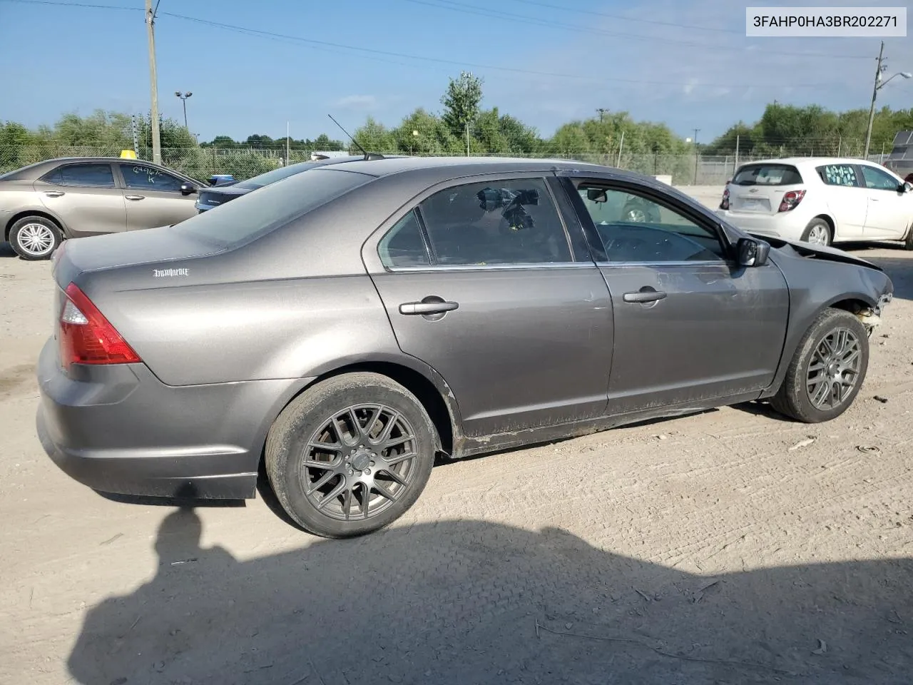 2011 Ford Fusion Se VIN: 3FAHP0HA3BR202271 Lot: 66413244