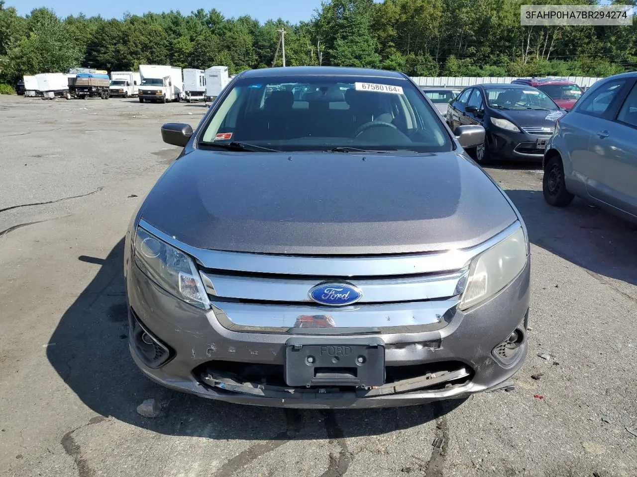 2011 Ford Fusion Se VIN: 3FAHP0HA7BR294274 Lot: 67580164