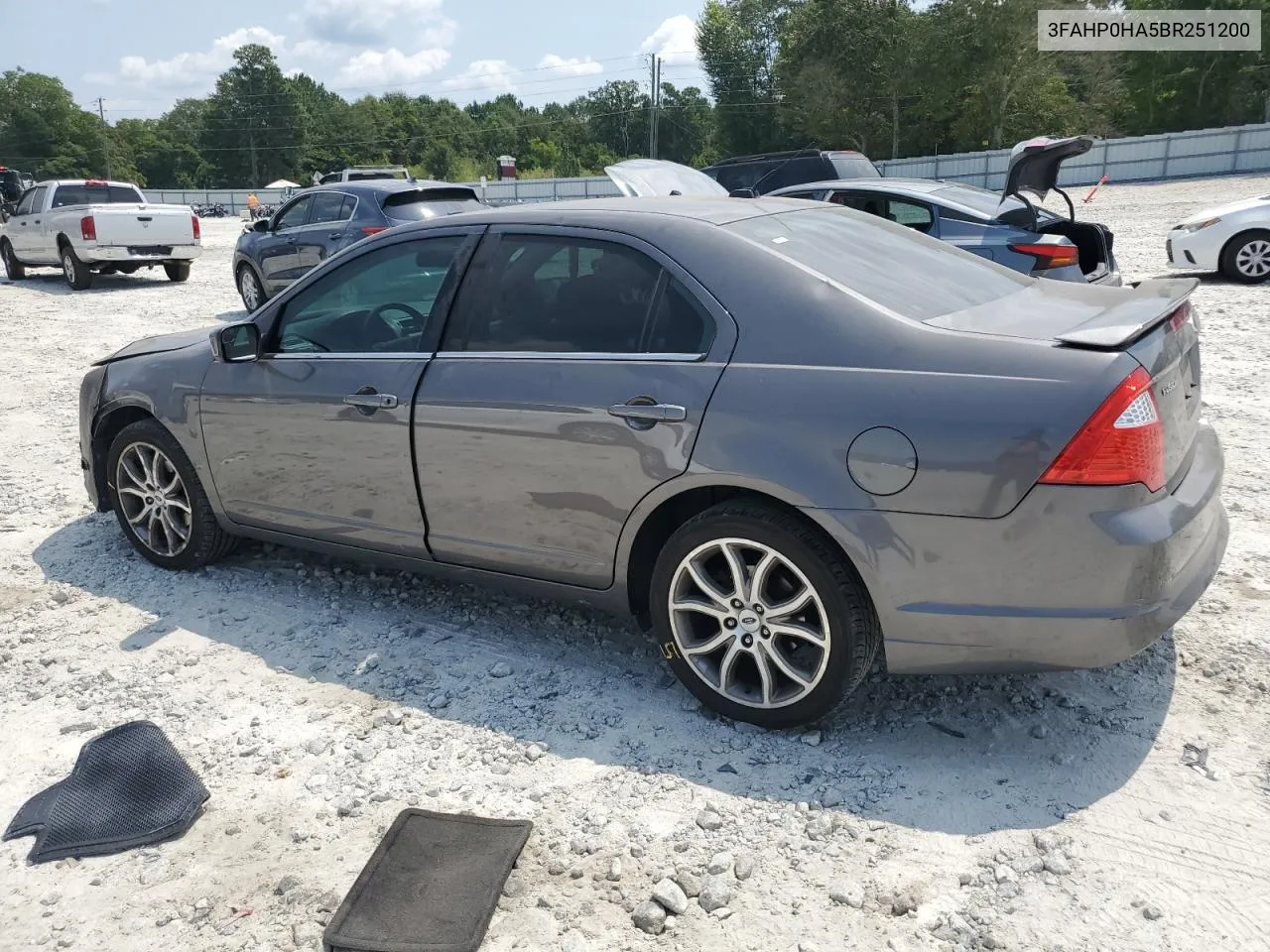 2011 Ford Fusion Se VIN: 3FAHP0HA5BR251200 Lot: 67923764