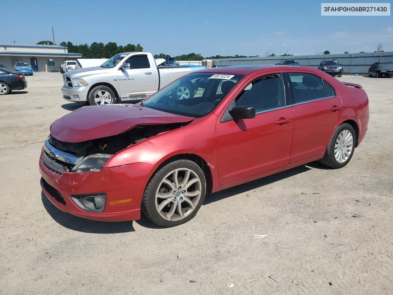 2011 Ford Fusion Se VIN: 3FAHP0HG6BR271430 Lot: 68070224