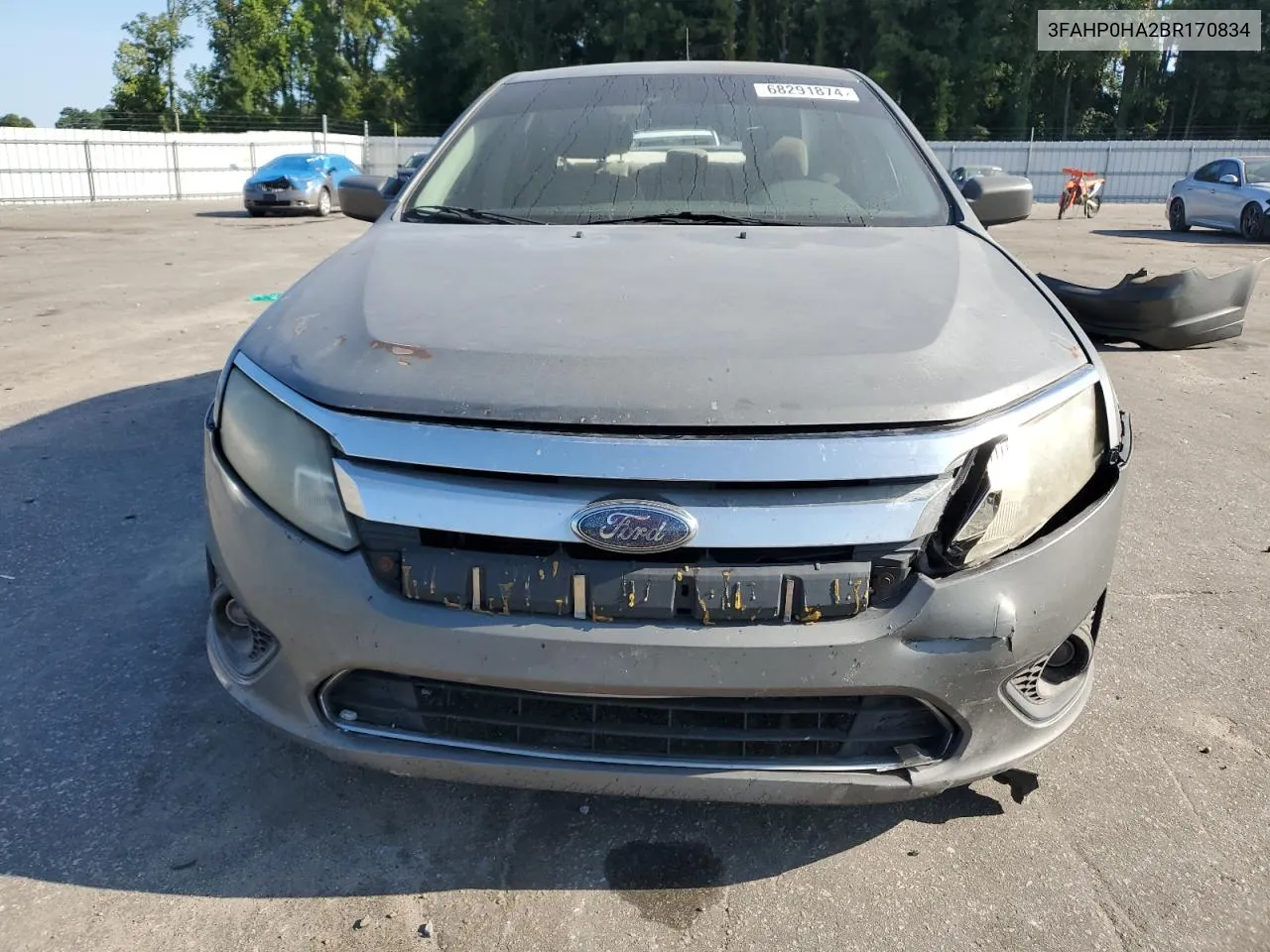 2011 Ford Fusion Se VIN: 3FAHP0HA2BR170834 Lot: 68291874